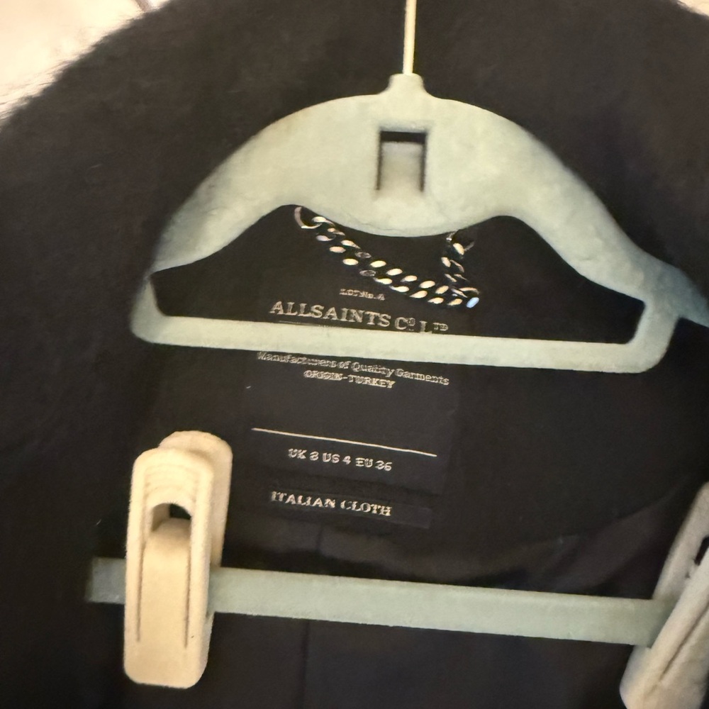 All Saints Black and Brown Teddy Jacket - Picture 2 of 5